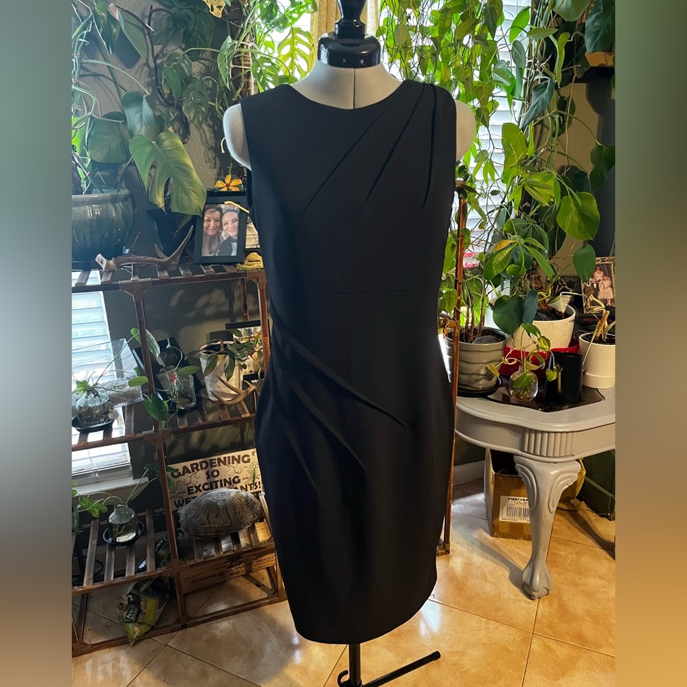 Calvin Klein Black sleeveless midi Dress - Picture 3 of 5
